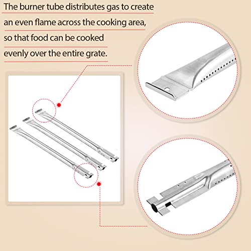 1767017 Grill Burner Replacement Parts for Oklahoma Joe’s Smoker Accessories 12201767 14201767 15202029 16202046 18202083 1767054 3-Burner Charcoal Gas Smoker Oklahoma Joe Grill Parts 3 Pcs