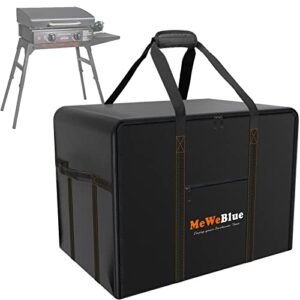 meweblue griddle carry bag designed for 22” blackstone griddle with lid and stand, 600d heavy duty waterproof grill carry bag for blackstone