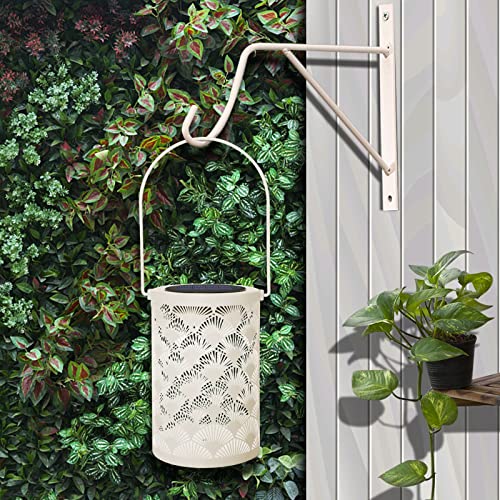 Solar Lantern Light for Decor - deaunbr Outdoor Tabletop Lanterns Waterproof Lamp Hanging Garden Lights Christmas Decorations for Patio, Backyard, Pathway, Yard Tree - Cream Color (2 Pack)