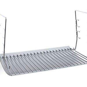 27 Inch Aluminized Steel Ash Pan with 2 pc Fire Grate Hanger, Replacement for Chargriller Charcoal 1224, 1324, 2121, 2222, 2727, 2828, 2929, Charbroil 17302056 Grill