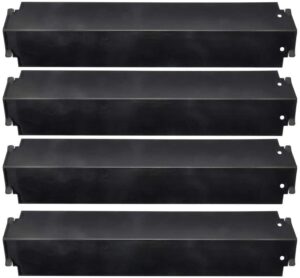 safbbcue 16 x 3 13/16 in porcelain steel heat plate, heat shield, heat tent, grill burners cover replacement for charbroil, kenmore and other gas grills parts, 4-pack