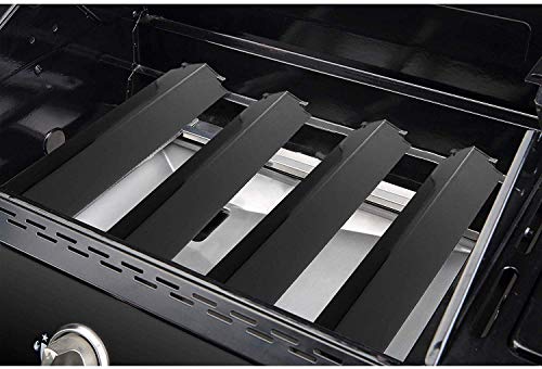 SafBbcue 16 X 3 13/16 In Porcelain Steel Heat Plate, Heat Shield, Heat Tent, Grill Burners Cover Replacement for Charbroil, Kenmore and other Gas Grills Parts, 4-Pack