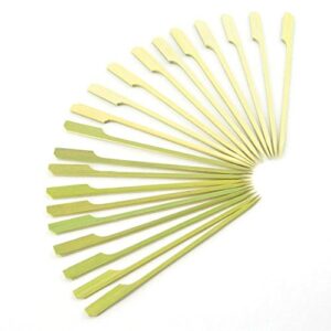 japanbargain 1598, kabob skewers cocktail picks bamboo paddle skewers for yakitiori appetizers fruits fondue bbq outdoor grilling, 7 inch, 200pcs