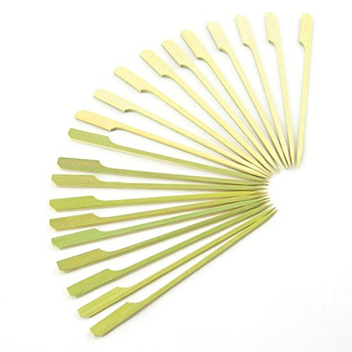 JapanBargain 1598, Kabob Skewers Cocktail Picks Bamboo Paddle Skewers for Yakitiori Appetizers Fruits Fondue BBQ Outdoor Grilling, 7 inch, 200pcs