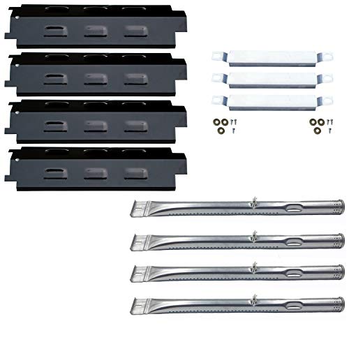 Direct Store Parts Kit DG259 Replacement for Charbroil Grill 463436213,463436215; Thermos 466360113 Repair Kit (SS Burner + SS Carry-Over Tubes + Porcelain Steel Heat Plate)