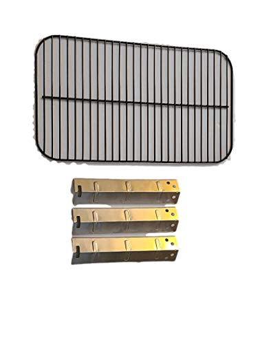 Outdoor Bazaar Set of Porcelain Cooking Grid and Three Stainless Steel Heat Plates for 3 Burner Walmart Expert Grill Model