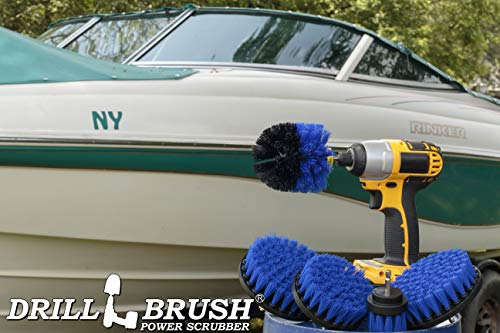 Boat Accessories - Cleaning Supplies - Drill Brush - Boat - Kayak - Canoe - Hull Cleaner - Barnacles - Carpet Cleaner - Deck Brush - Fiberglass - Aluminum - Spin Brush - Vinyl - Upholstery