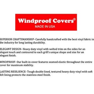 Windproof Covers 42 inch Heavy Duty Premium Vinyl Grill Cover to fit Lynx Built-In Grill