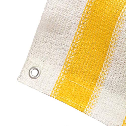 vidaXL Balcony Screen Durable Outdoor Patio Deck Privacy Fence Wind Sun Shield HDPE 29.5" Yellow and White