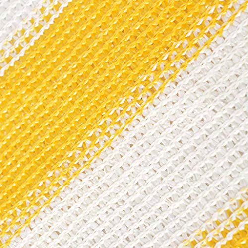 vidaXL Balcony Screen Durable Outdoor Patio Deck Privacy Fence Wind Sun Shield HDPE 29.5" Yellow and White