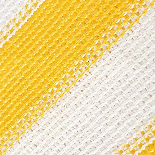 vidaXL Balcony Screen Durable Outdoor Patio Deck Privacy Fence Wind Sun Shield HDPE 29.5" Yellow and White