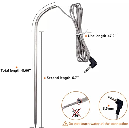 Replacement Part 9907120011 800 Watt Heating Element Kit & Part 9907180088 Meat Probe for Masterbuilt Electric Smokers