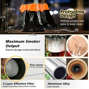 Cocktail Smoker Kit, Whiskey Bourbon Smoker Kit with 6 Flavors Wood Chips, Old Fashioned Drink Smoker Infuser Kit Gift for Men Dad Husband Bartender to Infuse Cocktails Wine Whiskey