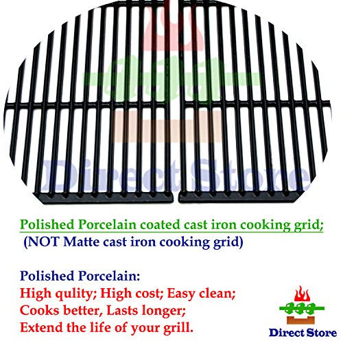 Direct Store Parts DC110 Polished Porcelain Coated Cast Iron Cooking Grid Replacement for Brinkmann, Charmglow Gas Grill