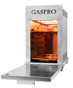 gaspro 1500℉ quick cooking propane infrared steak grill with foldable dustproof panel, 304 stainless steel