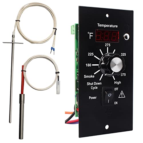 Classic Digital Control Board for Traeger Wood Smoker Replacement Parts Thermostat Kit,Compatible Traeger Pellet Wood Grill with Hot Rod Temperature Sensor