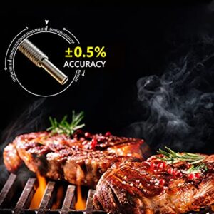 PatioGem Grill Temperature Gauge, 2.36", Grill Thermometer for Various Types of Grills, Durable & High-Temperature Resistant, BBQ Thermometer with 4 Visible Colored Zones