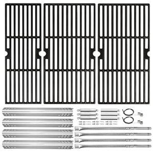 hisencn grill replacement parts for charbroil performance 475 4 burner 463347017 463377319 463376017 463335517 463342119 463347418 g470-5200-w1 burner g470-0004-w1a heat plates and cooking grates
