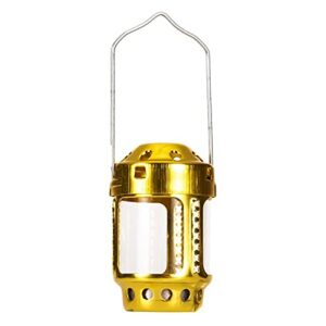 xxiaothawxe candle lantern mini bright aluminium alloy brass night fishing hanging candle lamp for outdoor camping angling - yellow