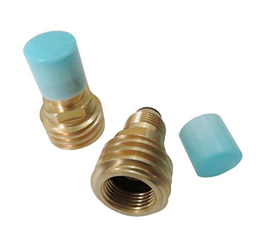NGHTMRE 2X Propane Tank Adapter Converts for LP Tank Service Valve for QCC1/Type1 Hose or Regualtor - Old to New Outlet Brass Refill Adapter