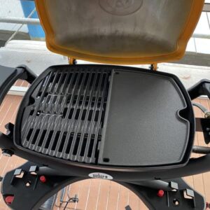 QuliMetal 60040 Grill Burner and 6558 Cooking Griddle for Weber Q100, Q120, Q140, Q1000, Q1200, Q1400 Series Gas Grills