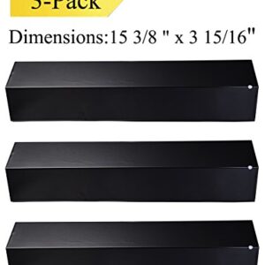 Votenli P9231A(3-Pack) 15 3/8" Porcelain Steel Heat Plate for Brinkmann 810-1415F, 810-1415-F, 810-1415-W, 810-1420-0, 810-1420-1, 810-1450-1, 810-1470, 810-1470-0, 810-1570-0