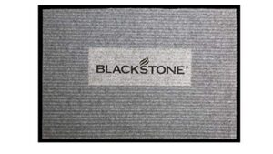 blackstone griddle accessories grill splatter mat (43.5" x 30.5"), 5036, under the grill mat for patio & deck protection – outdoor bbq grilling barbecue pad for gas grill, garage, black.