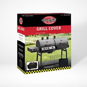 Char-Griller 8080 3-Burner Dual Fuel Expandable Gas & Charcoal Outdoor Grill Cover, Black, 29 x 65 x 49