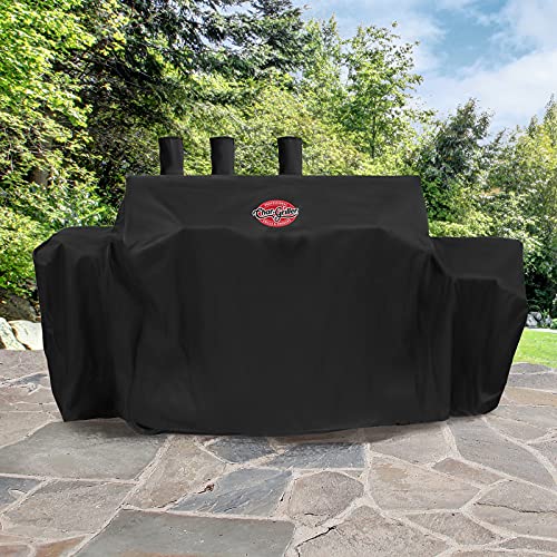 Char-Griller 8080 3-Burner Dual Fuel Expandable Gas & Charcoal Outdoor Grill Cover, Black, 29 x 65 x 49