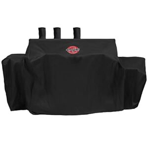 Char-Griller 8080 3-Burner Dual Fuel Expandable Gas & Charcoal Outdoor Grill Cover, Black, 29 x 65 x 49