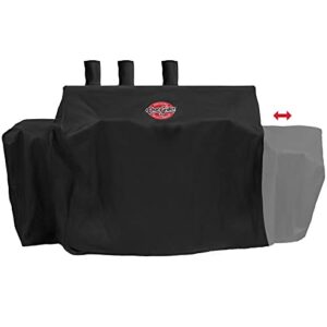 Char-Griller 8080 3-Burner Dual Fuel Expandable Gas & Charcoal Outdoor Grill Cover, Black, 29 x 65 x 49