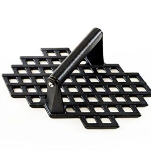 Charcoal Companion CC5159 Cast Iron Grill Marks Press