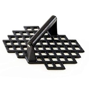 Charcoal Companion CC5159 Cast Iron Grill Marks Press