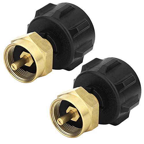 2 Pack Propane Refill Adapter for All QCC1/Type1 Propane Tank and 1 LB Disposable Cylinder