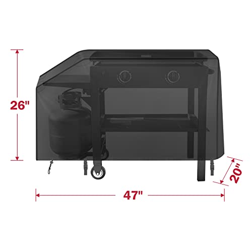 iCOVER 28 inch Griddle Cover for Blackstone,Waterproof Lightweight Polyester Flat Top BBQ Cover for Blackstone 28" Outdoor Cooking Gas Grill Griddle with One Side Shelf