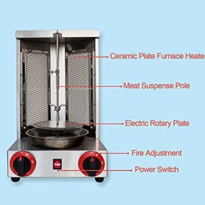 Zz Pro Shawarma Grill Machine Propane Doner Kebab Machine Vertical Broiler with 2 Burner