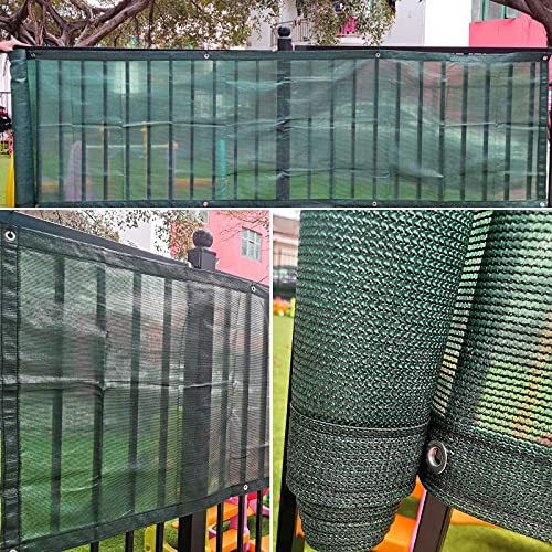GWOKWAI Fence Privacy Screen Mesh, Heavy Duty Windscreen Fencing Netting with 12pcs Tie Shade Net Cover for Garden Fence Construction Site Yard