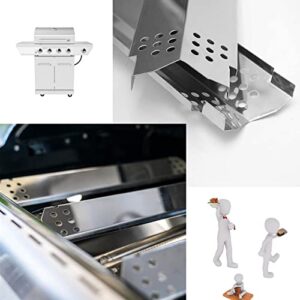 Hisencn 304 Stainless Steel Grill Parts Kit for Home Depot Nexgrill 4 Burner 720-0830H 720-0783E, 5 Burner 720-0888N Grill Burner, Heat Plate, Cooking Grate and Griddle Grill Replacement