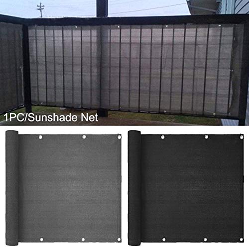 STOYRB Balcony Privacy Screen Cover Privacy Netting Balcony Safety Net with Rope and Cable Ties Balcony Fence Mesh Net for Patio Fence Backyard Porch (Black)