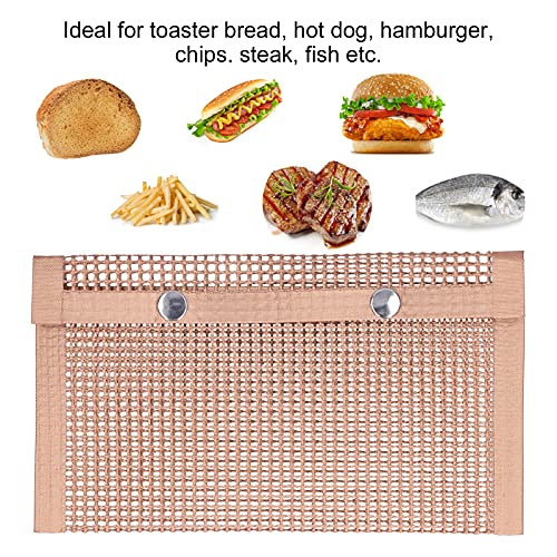 Vifemify 2pcs BBQ Mesh Bag High Temperature Resistant BBQ Bag 14x24cm Healthy and Environmental Friendly Non Toxic and Odourless