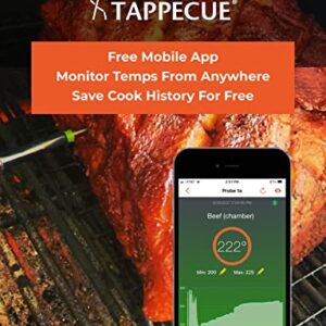 Tappecue AirProbe3 Thinner-5mm, Longer Lasting-48 hours, Smart Wireless Meat Thermometer, Bluetooth & Cloud Connected Unlimited Range, Use in Pressure Cooker, AirFryer, Grill, Oven, Smoker, Rotisserie