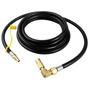 excelfu propane elbow adapter fitting with extension hose 12ft rv quick-connect kit for blackstone 17"/22" griddle