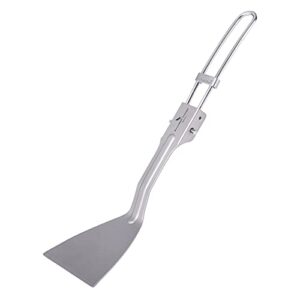 boundless voyage titanium kitchen beefsteak frying shovel with folding handle barbecue spatulas solid turner metal spatula ti1076t