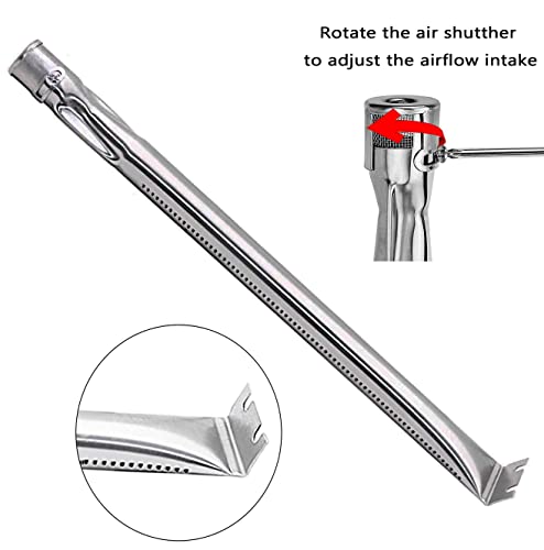 Htanch SN2341(4-Pack) SA0361 (4-Pack) 17 5/16" Heat Plate and Burner Replacement for Charmglow 720-0234,Nexgrill 720-0033, 720-0234, 720-0289 and Others Gas Grill Models