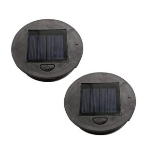 balana 2 pack solar light replacement top,waterproof round solar panel,warm white led, lighting for the night,suitable for outdoor hanging solar lanterns