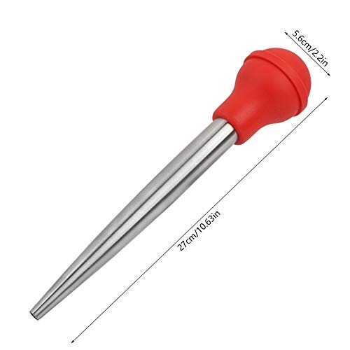 Vifemify Stainless Steel Turkey Tool Marinade Syringe Kitchen Seasoning Syringe Sauce Pump Hot and Heat Resistant Easy to Use