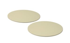 concord pizza stone (2 pack) with cordierite heatwell technology. pizza and bread baking, grilling stone. durable and safe (15" round)