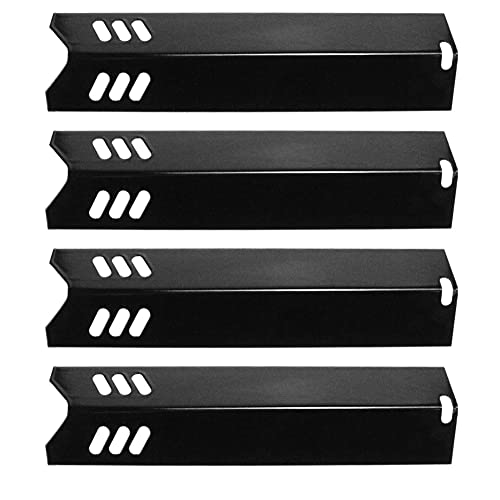 WALBZS 15 Inch Grill Heat Plates Shields for Dyna-glo DGF510SBP, DGB610SSP, DGF493BNP, DGF510SSP, Backyard BY13-101-001-13, Uniflame GBC1059WB, Porcelain Steel Grill Replacement Parts,Set of 4