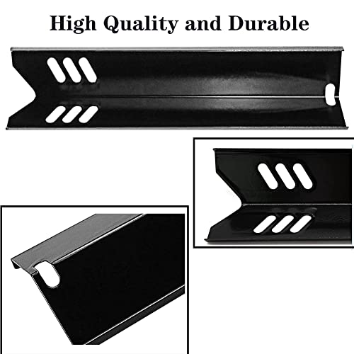 WALBZS 15 Inch Grill Heat Plates Shields for Dyna-glo DGF510SBP, DGB610SSP, DGF493BNP, DGF510SSP, Backyard BY13-101-001-13, Uniflame GBC1059WB, Porcelain Steel Grill Replacement Parts,Set of 4