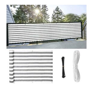 liangjun sunshade shading net, privacy screen fence mesh fence windscreen weather-resistant for backyard deck, patio, balcony, gray-white, custom size (color : a, size : 1.8x15m)